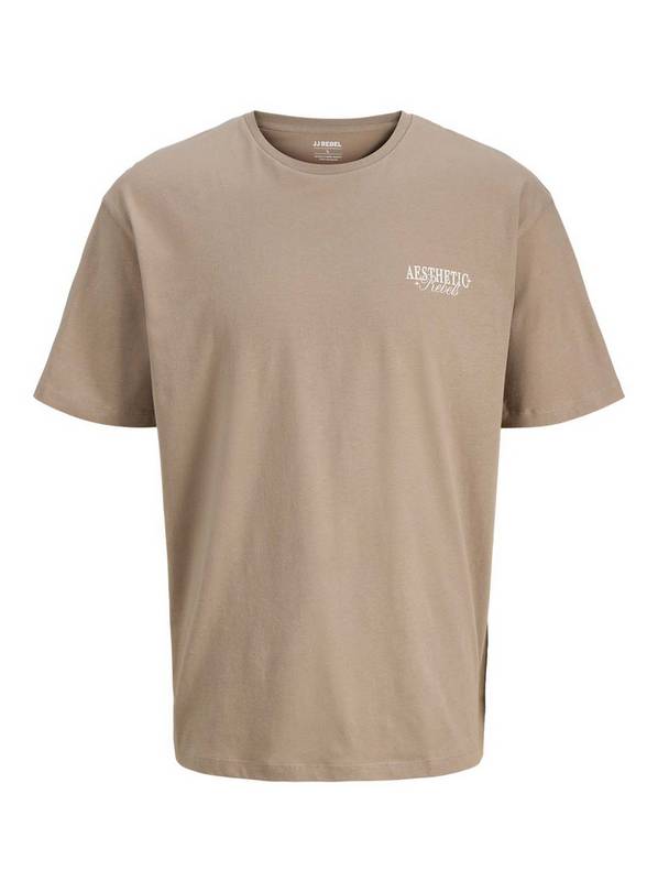 JJ REBEL Rock Short Sleeved T-Shirt Beige XXL